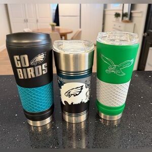 24oz Philadelphia Eagles tumbler bundle (3)